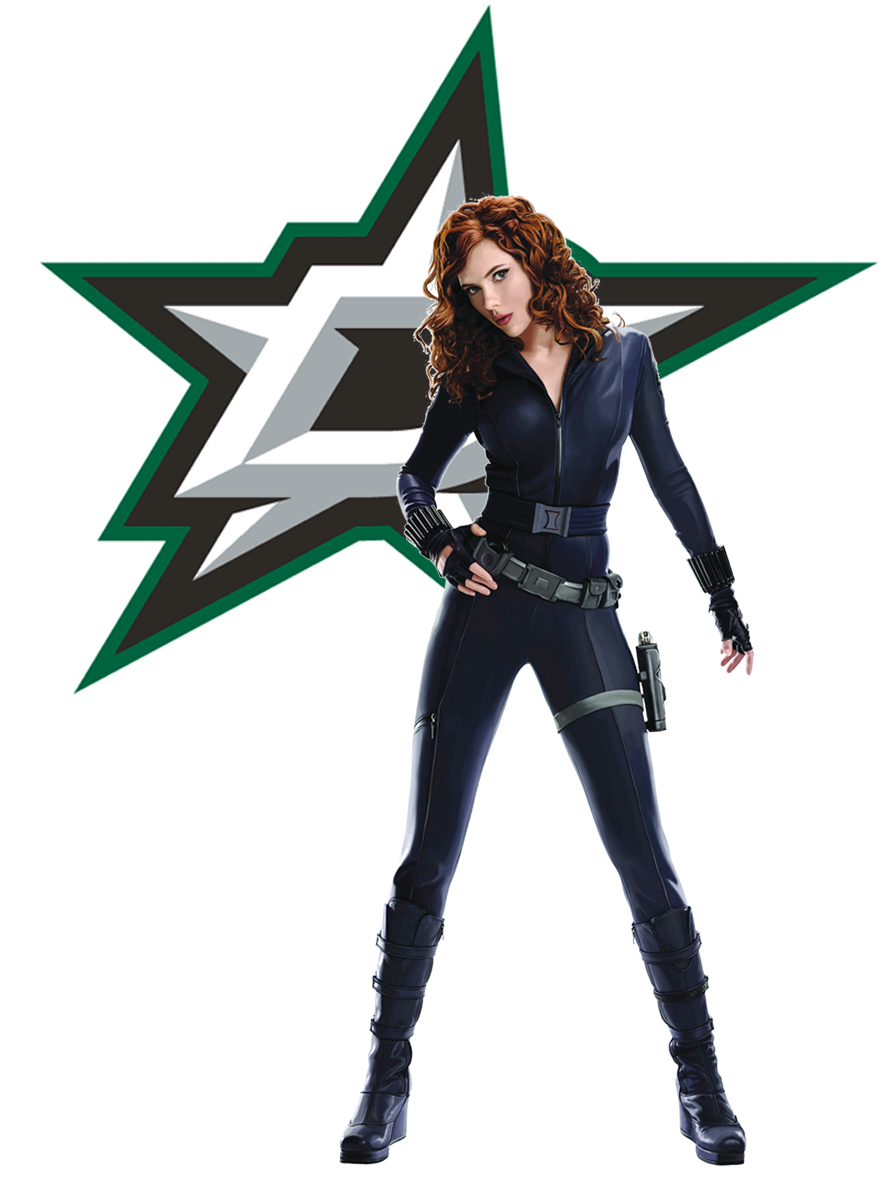 Dallas Stars Black Widow Logo vinyl decal